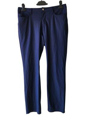 33x28 Navy Blue Pants Slim Fit Casual Traveler Performance Tech Mens Jos A Bank